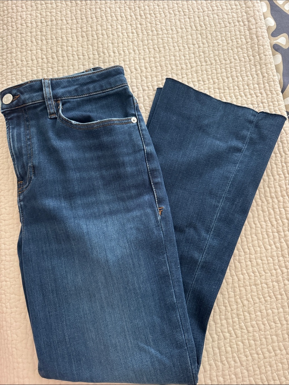 FRAME DENIM Blue Wide-Leg Jeans